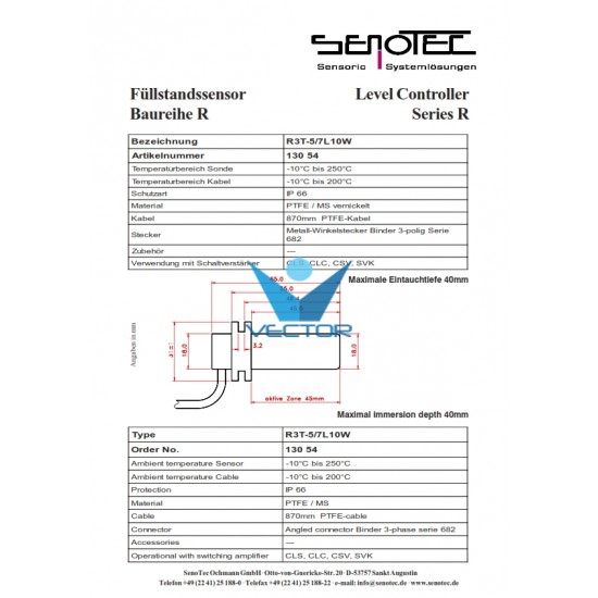 SEVİYE SENSÖRÜ R3T-5/7L 10W